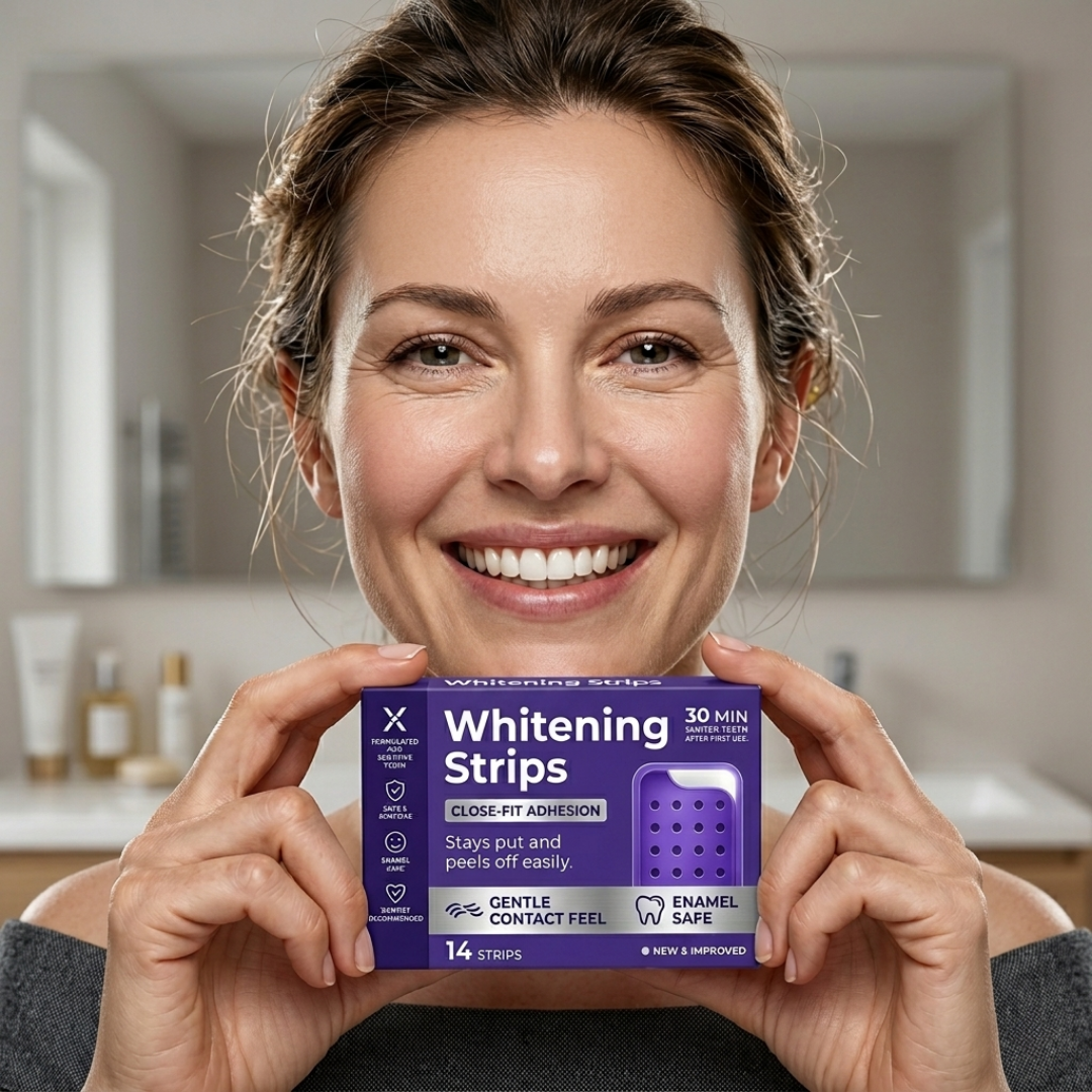 Best teeth whitening strips from 3DWhiteningStrips in premium packaging